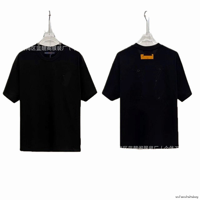 Louis Vuitton Monogram Trendy Cool Style Black Short-sleeve T-shirt