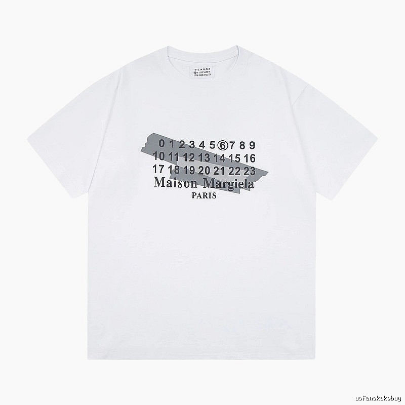Maison Margiela Digital Print Cool Trendy White T-shirt