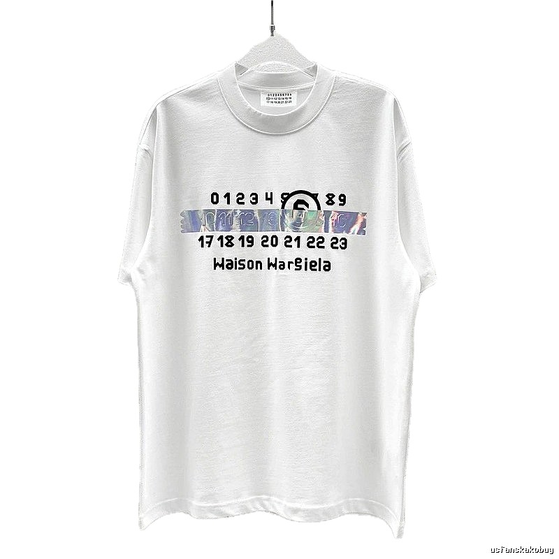 Maison Margiela Digital Trendy & Edgy Style White T-Shirt