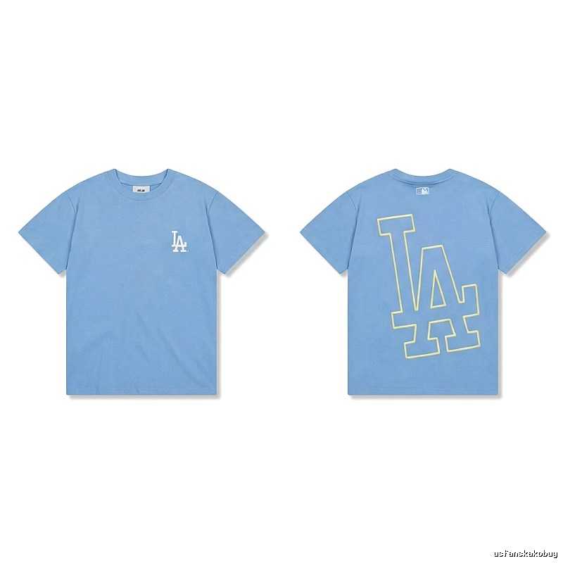 MLB LA Series Simple Style Blue T-shirt