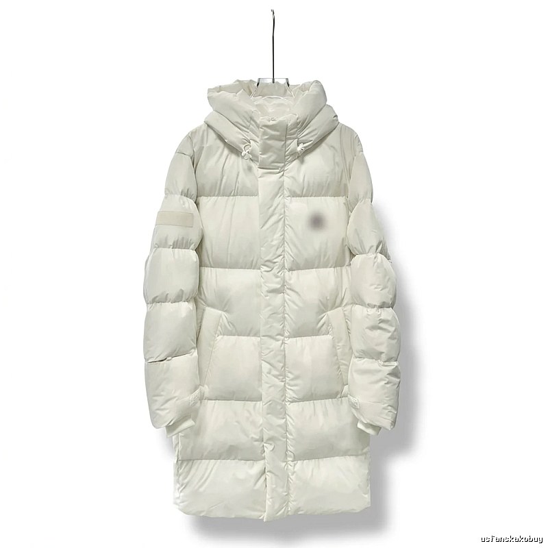 MLB long simple style off-white down jacket