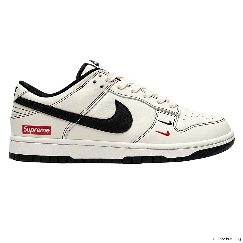 Nike Supreme Black and White Minimalist Style Sneakers