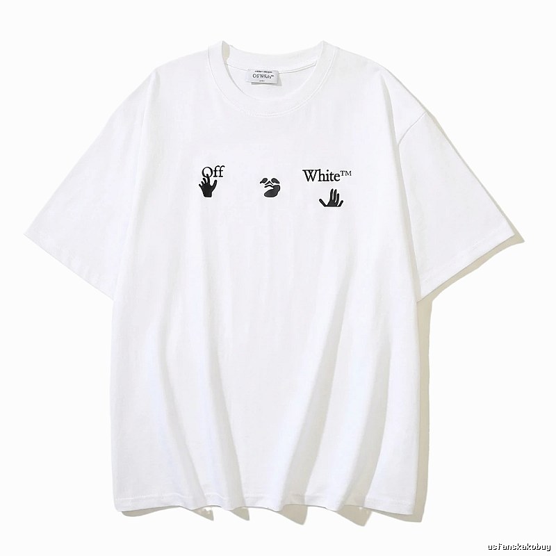 Off-White Gesture Print Style White T-shirt