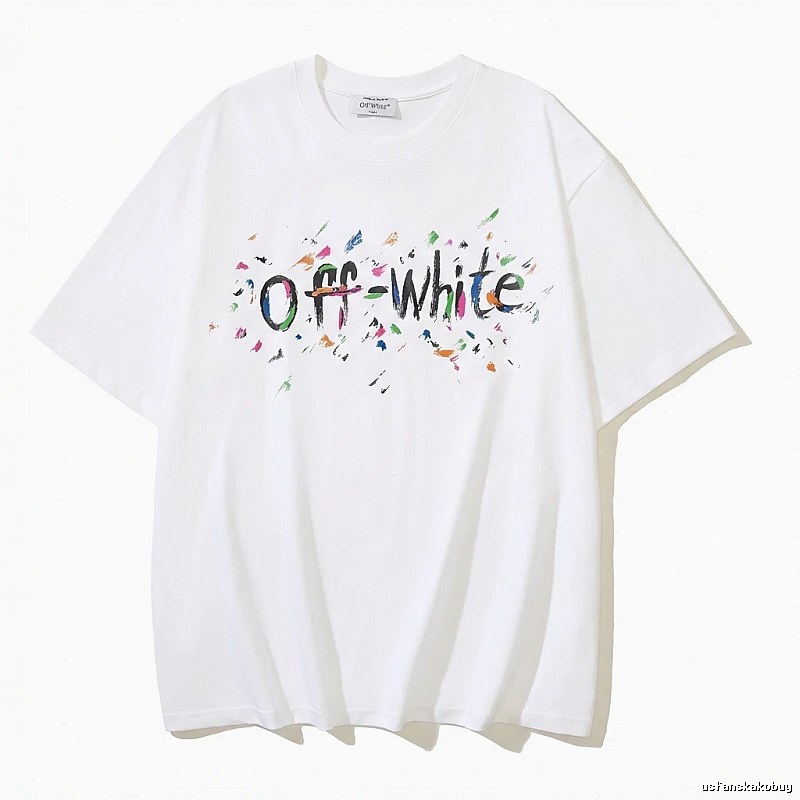 Off-White Graffiti Style White T-shirt