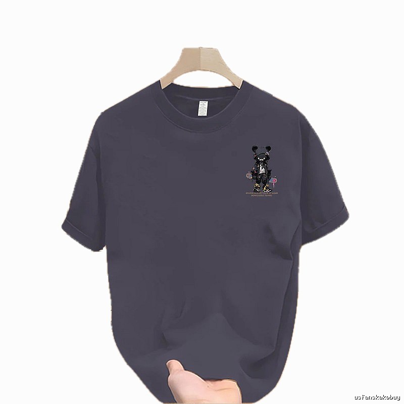 Original Trendy Brand Gloomy Bear Street Style Charcoal Gray T-Shirt