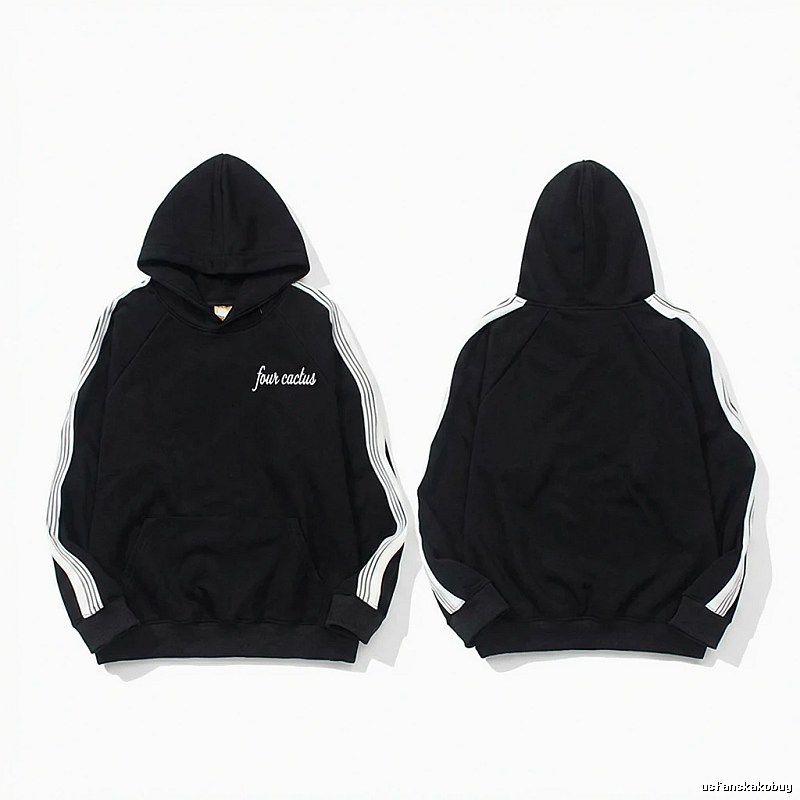 Other black hoodies with side stripes style