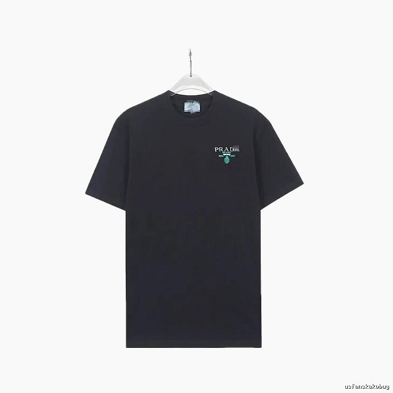 Prada Logo Minimalist Style Black T-Shirt