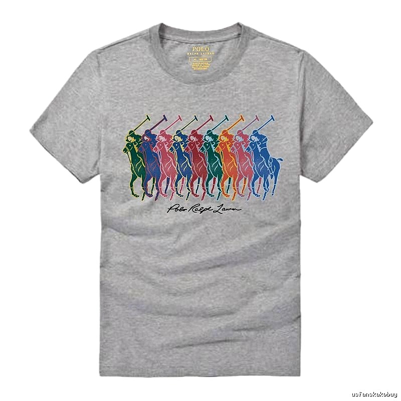Ralph Lauren heathered grey polo-style T-shirt