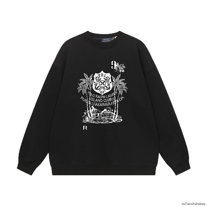 Ralph Lauren island-style black sweatshirt