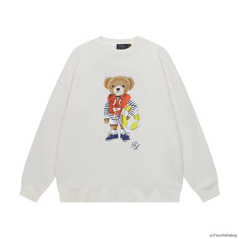 Ralph Lauren white sweatshirt with bear print