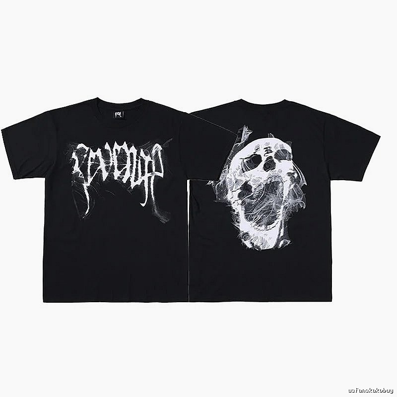 Revenge Black Skull Graphic T-Shirt Weekend Wear