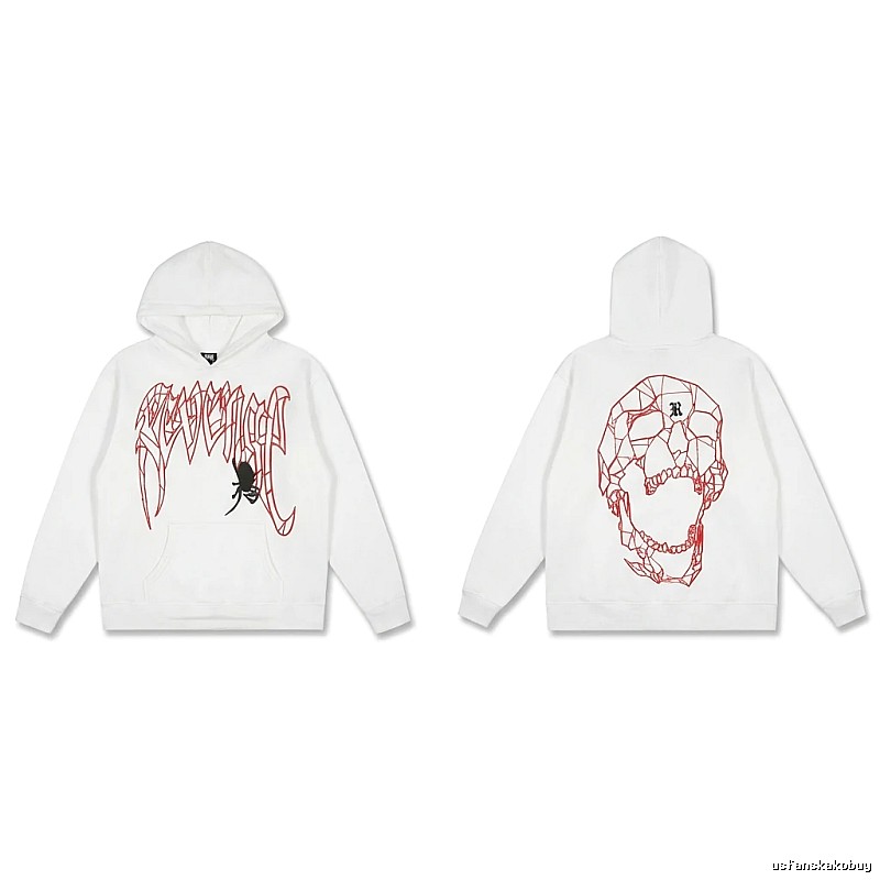 Revenge Skeleton Style White Hoodie