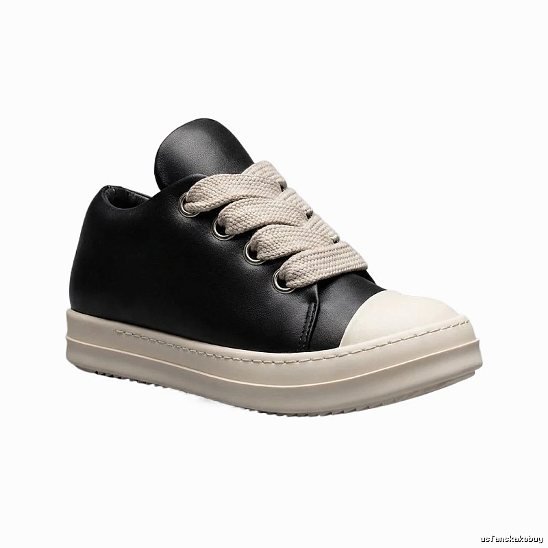 Rick Owens dark style black and grey sports shoes