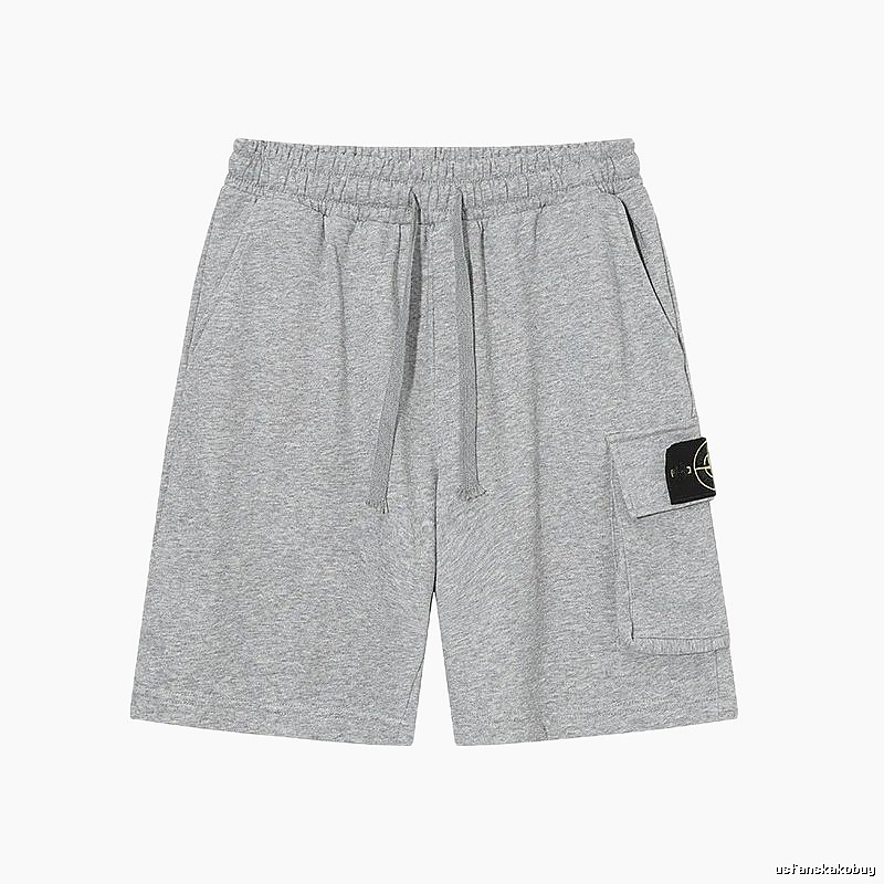 Stone Island Casual Workwear Style Gray Sweat Shorts
