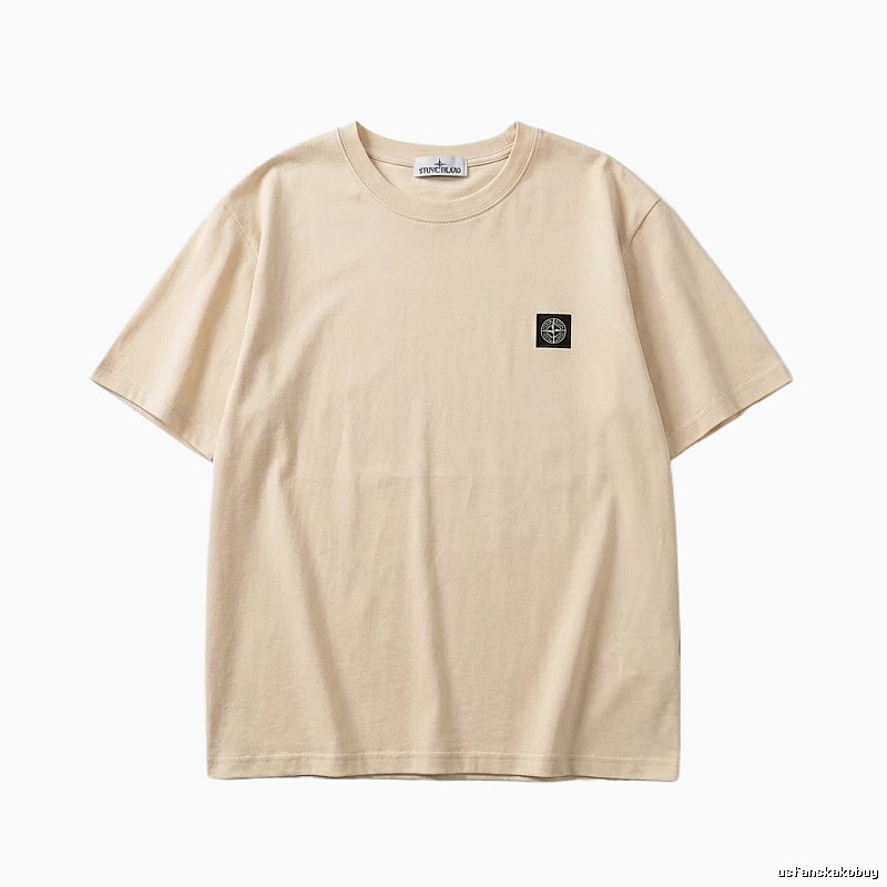 Stone Island minimalist style beige T-shirt