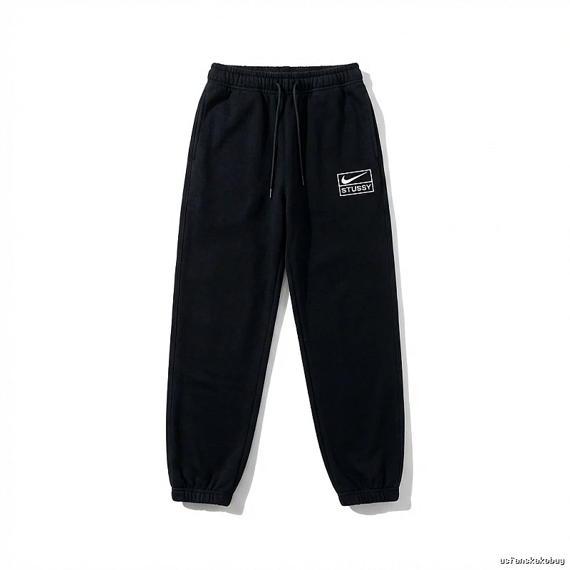 Stussy Co-branded Casual Black Sweatpants