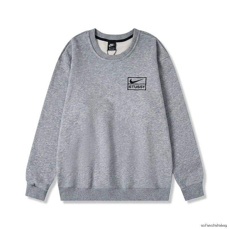 Stussy minimalist style grey sweatshirt