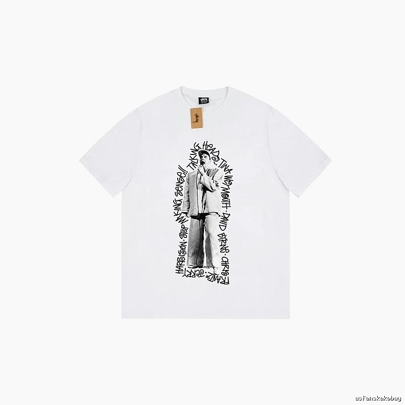 Stussy Resort Graphic T-shirt Black White Stussy for Travel Looks