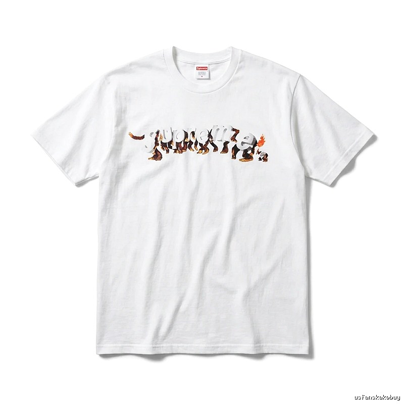 Supreme Animal Print Simple White T-shirt