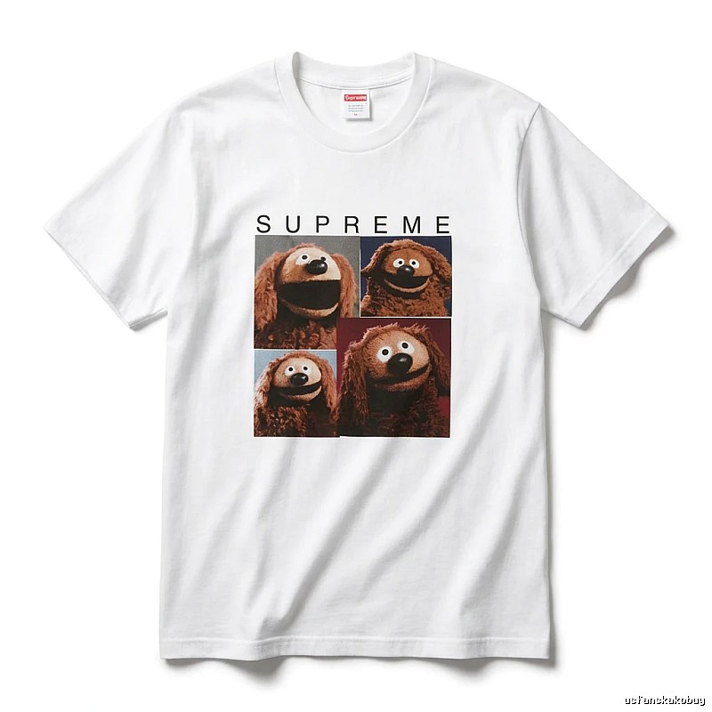 Supreme cartoon print white T-shirt