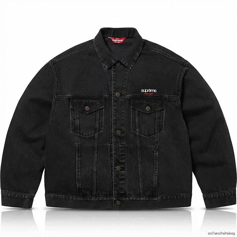 Supreme denim-style black jacket