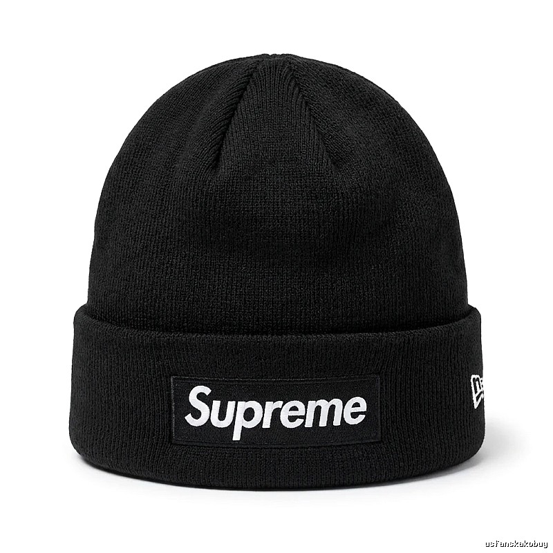 Supreme minimalist style black cold hat