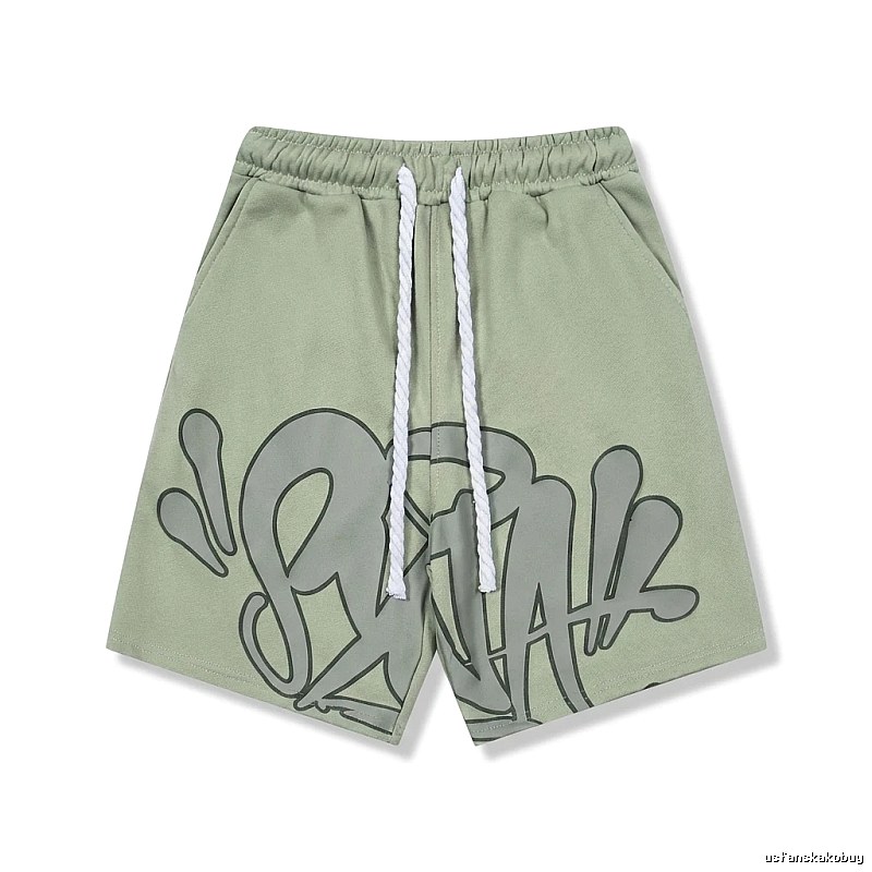SynaWorld Graffiti Style Ash-Green Shorts