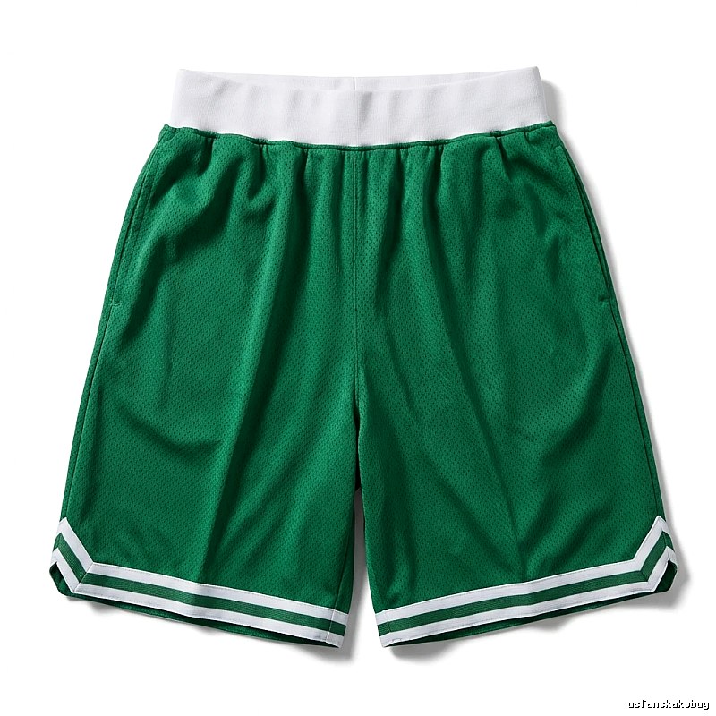 Tatum green and white retro-style shorts