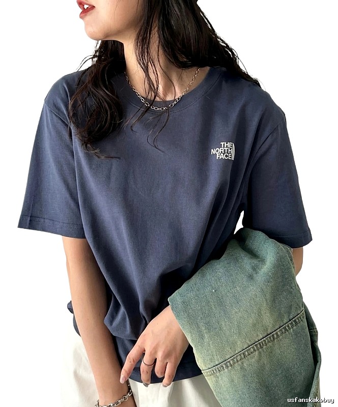 The North Face simple style navy blue T-shirt