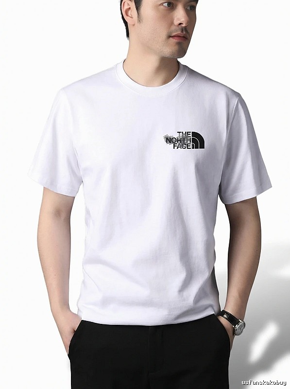 The North Face simple-style white T-shirt