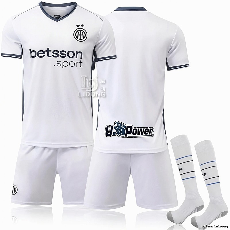 The simple-style white jersey of Internazionale Milano.