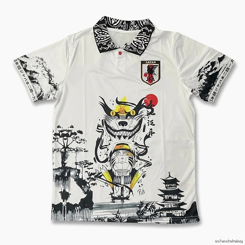 Tokyo Ghoul Black and White Short-sleeved Shirt with a Japanese Style