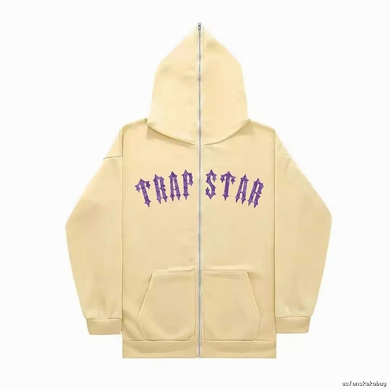 Trapstar Statement Graphic zip hoodie Black Zip Pink for Easy Pairing