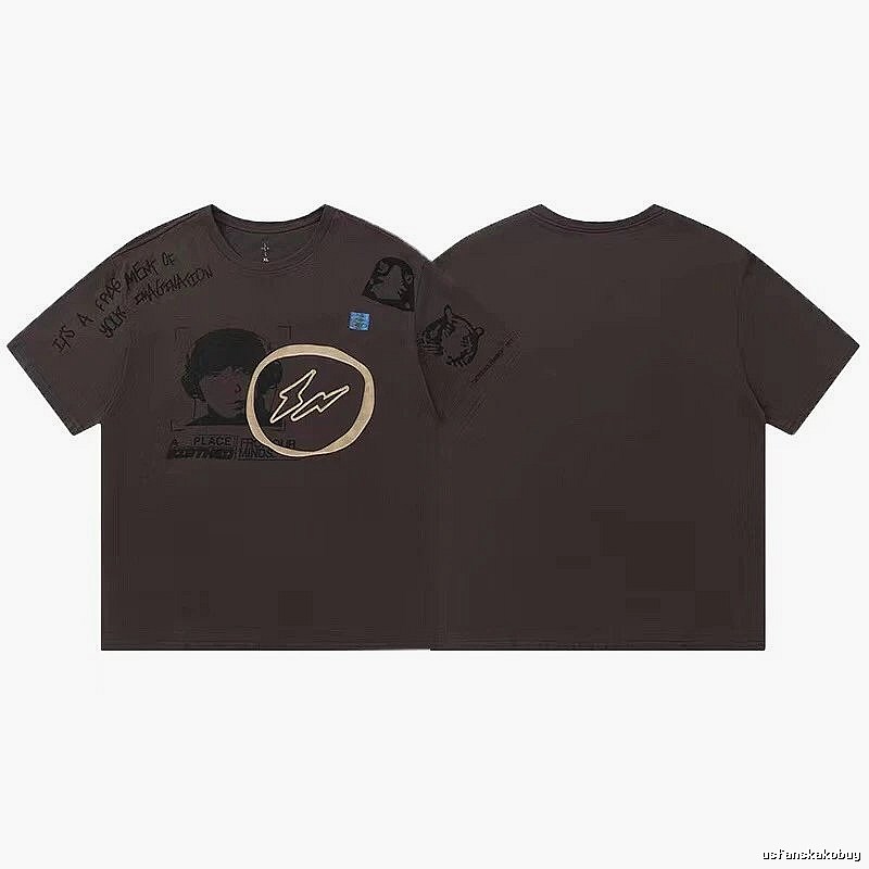 Travis Scott Classic Graphic T-shirt Brown Travis Scott for Daily Styling