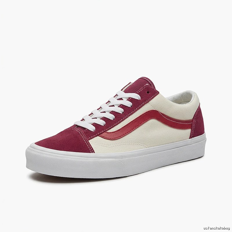 Vans classic red and white casual shoes