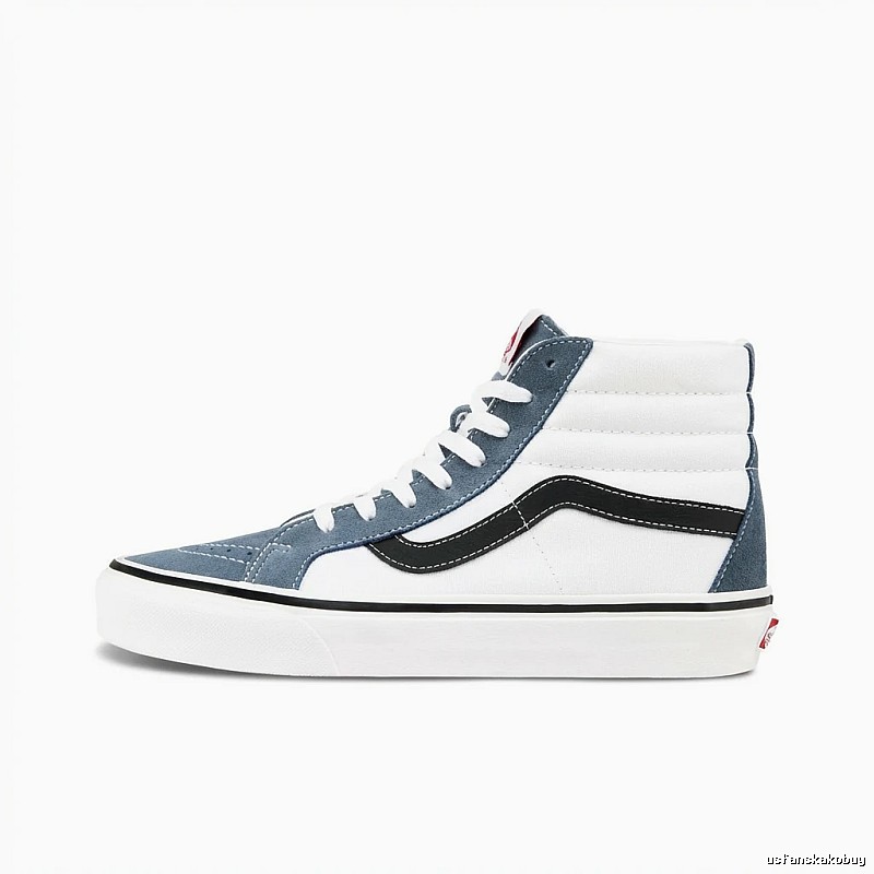 Vans high-top retro style gray and white shoes