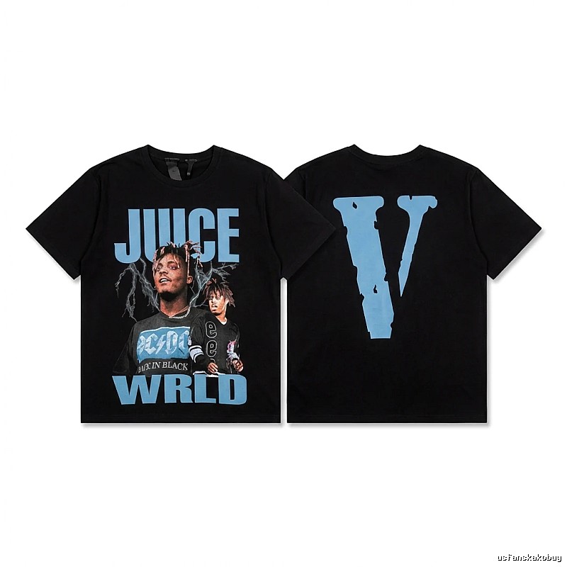 Vlone Juice Wrld Style Black T-shirt