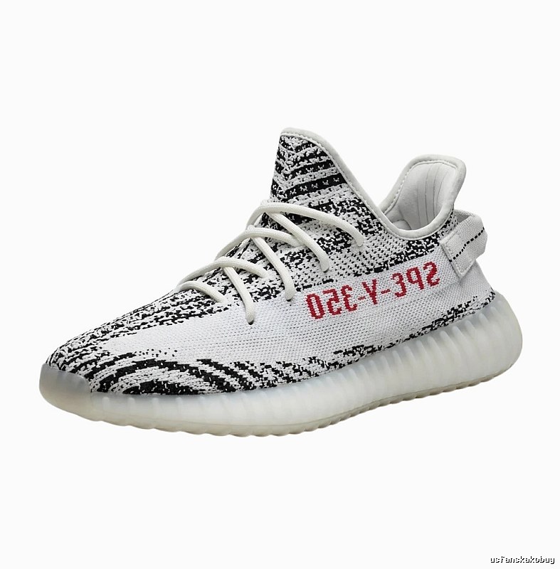 Yeezy 350 black and white trendy sports shoes